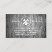 Professional Builder Carpenter Tools Woodworking Visitekaartje (Achterkant)