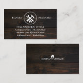 Professional Builder Carpenter Tools Woodworking Visitekaartje (Voorkant / Achterkant)