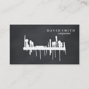 Professional Builder Carpenter Tools Woodworking Visitekaartje