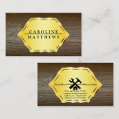 Professional Builder Carpenter Tools Woodworking Visitekaartje (Voorkant / Achterkant)