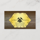 Professional Builder Carpenter Tools Woodworking Visitekaartje (Achterkant)