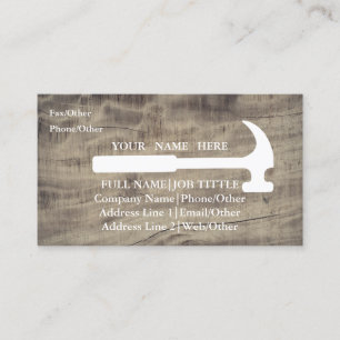 Professional Builder Carpenter Tools Woodworking Visitekaartje