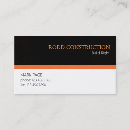 Professional Builder Construction Visitekaartje (Voorkant)