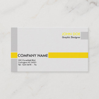 Professional business card in gray and yellow visitekaartje