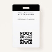 Professional Business Employee ID Security Black Badge (Achterkant)