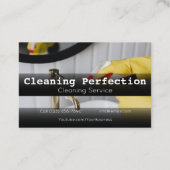 Professional Business Home Cleaning Service Visitekaartje (Achterkant)