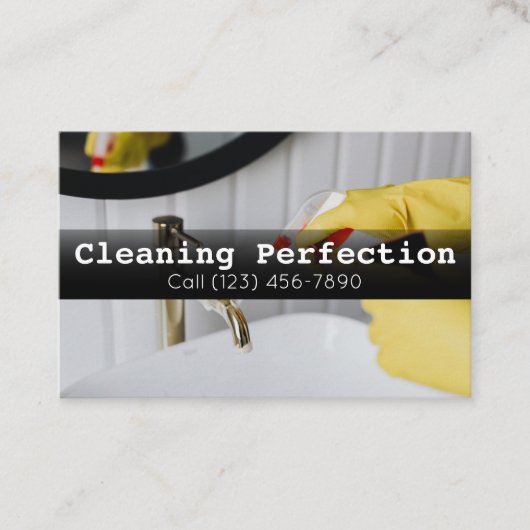 Professional Business Home Cleaning Service Visitekaartje (Voorkant)