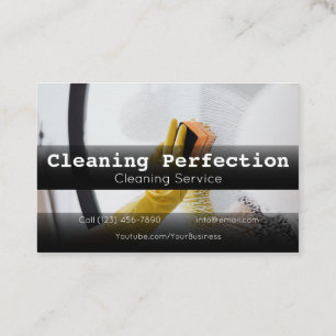 Professional Business Home Cleaning Service Visitekaartje