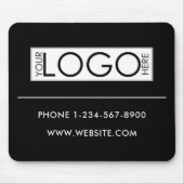 Professional Business Logo Contact Details Simple Muismat (Voorkant)