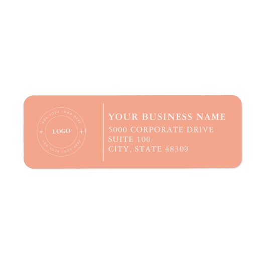  Professional Business Logo  Return Address Label (Voorkant)