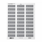  Professional Business Logo  Return Address Label (Full Sheet)