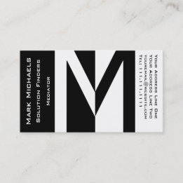 Professional Business M Monogram zwart-wit Visitekaartje