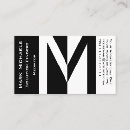 Professional Business M Monogram zwart-wit Visitekaartje