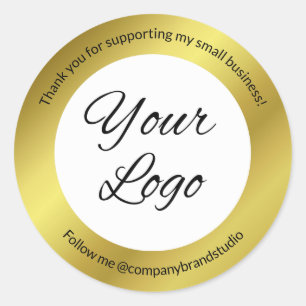Professional Business Voeg Logo toe Hartelijk dank Ronde Sticker