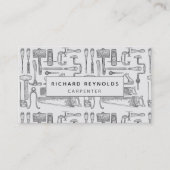 Professional Carpentry Tools  grijs Visitekaartje (Voorkant)