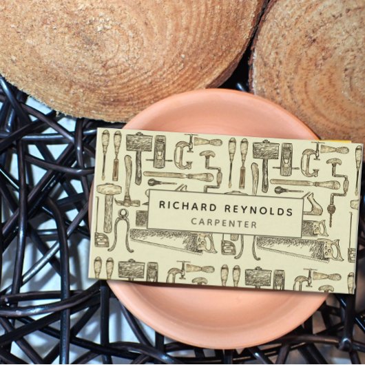 Professional Carpentry Tools  Sepia Visitekaartje