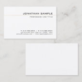 Professional Chic Gold Striped Simple Plain Luxe Visitekaartje (Voorkant / Achterkant)