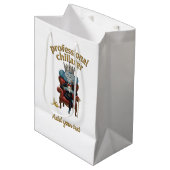 Professional Chillaxer Monkey king Funny Cool App Medium Cadeauzakje (Voorkant Gekanteld)