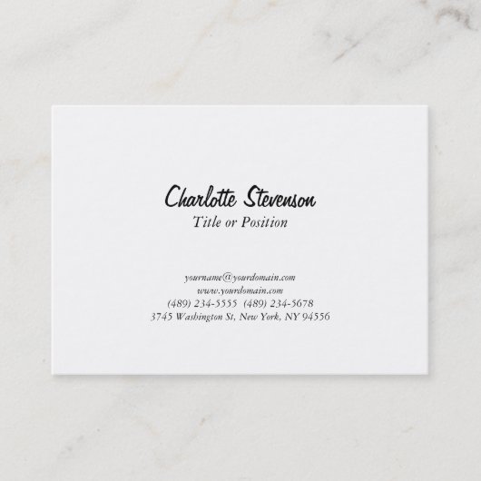 Professional Chubby White Manager Consultant Visitekaartje (Voorkant)