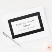 Professional Classic Black en White Rechthoekige Sticker (Envelop)