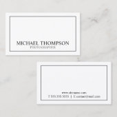 Professional Classic Black en White Visitekaartje (Voorkant / Achterkant)