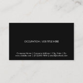 Professional Classic Black ~ Silver Metal Stripe Visitekaartje (Achterkant)