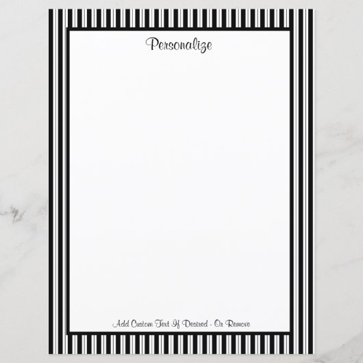 Professional Classic Black & White Stripe Patroon (Voorkant)