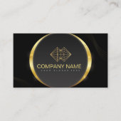 Professional Classic Elegant Black Gold Contactkaartje (Voorkant)