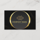 Professional Classic Elegant Black Gold Visitekaartje (Voorkant)