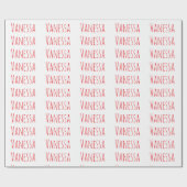 Professional classical calligraphy name custom red cadeaupapier (Vlak)