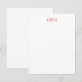 Professional classical calligraphy name custom red notitiekaartje (Voorkant / Achterkant)