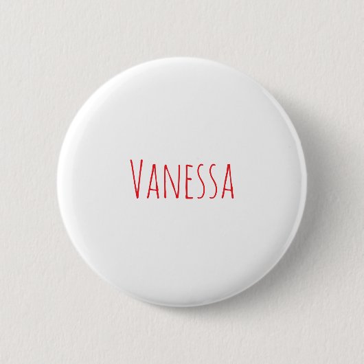 Professional classical calligraphy name custom red ronde button 5,7 cm (Voorkant)