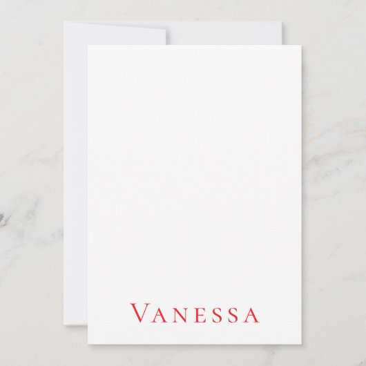 Professional classical font own name custom red (Voorkant)