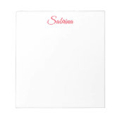 Professional classical handwriting name custom notitieblok (Voorkant)