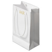 Professional Classical Monogram Minimalist Plain Klein Cadeauzakje (Voorkant Gekanteld)