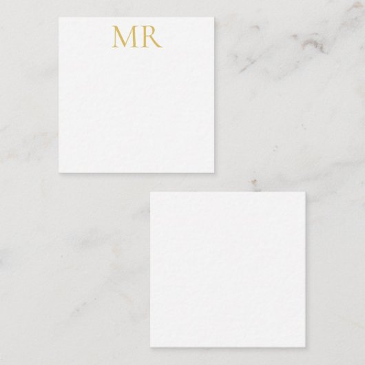 Professional Classical Monogram Minimalist Plain Notitiekaartje (Voorkant / Achterkant)