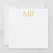 Professional Classical Monogram Minimalist Plain Notitiekaartje (Voorkant)