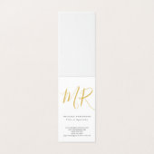 Professional Classical Monogram Minimalist Plain Visitekaartjes (Buitenkant ongevouwen)