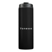 Professional classical plain name custom black thermosbeker (Voorkant)