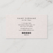 Professional Clean Layout Linen Benoeming Visitekaartje (Achterkant)