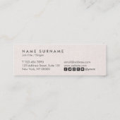 Professional Clean Layout Linen Mini-Visitekaartje Mini Visitekaartje (Achterkant)
