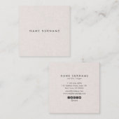 Professional Clean Linen Square Visitekaartje (Voorkant / Achterkant)