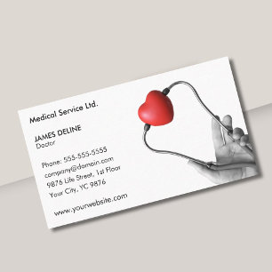 Professional Clean Medical Doctor Business Card Visitekaartje
