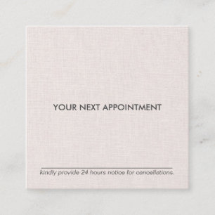 Professional Clean Minimalist Linen-benoeming Vierkante Visitekaartje