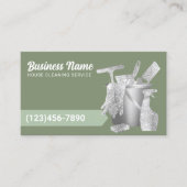 Professional Cleaning Maid Service Sage Green Visitekaartje (Voorkant)