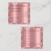 Professional Cleaning Service Residence Roos Gold Afsprakenkaartje (Voorkant / Achterkant)