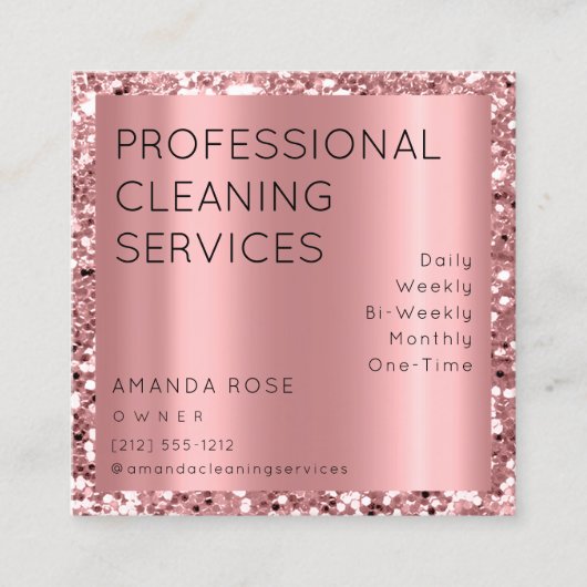 Professional Cleaning Service Residence Roos Gold Afsprakenkaartje (Voorkant)