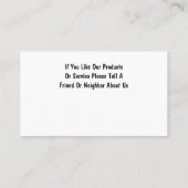 Professional Cleaning Service Visitekaartje (Achterkant)