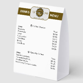Professional Coffee Shop Personalized Drinks Menu