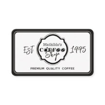 Professional Coffee Shop Personalized Logo white 